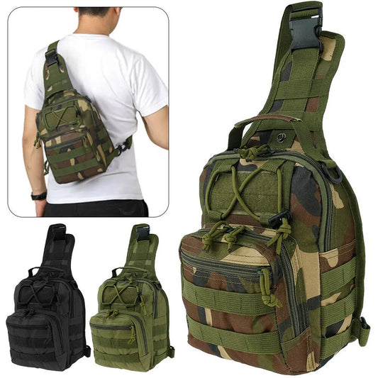 Crossbody Bag Military Waterproof Tactical Shoulder Small Chest Bag Men Outdoor Sports Cycling Camouflage Handbag