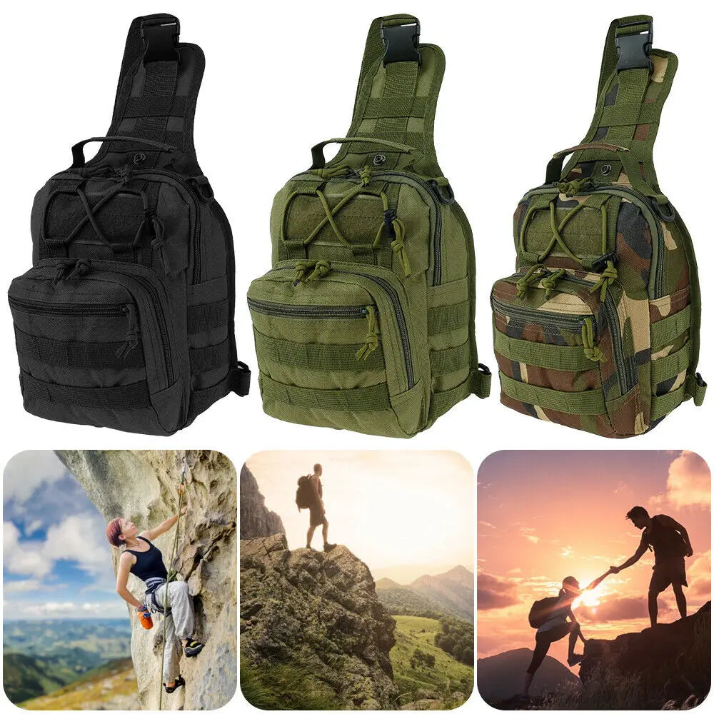Crossbody Bag Military Waterproof Tactical Shoulder Small Chest Bag Men Outdoor Sports Cycling Camouflage Handbag
